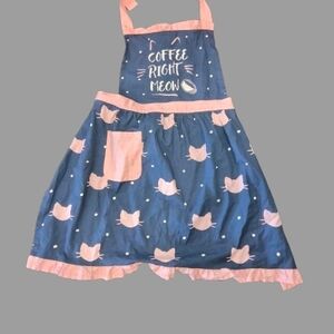 Blue and Pink Cat-Themed Apron